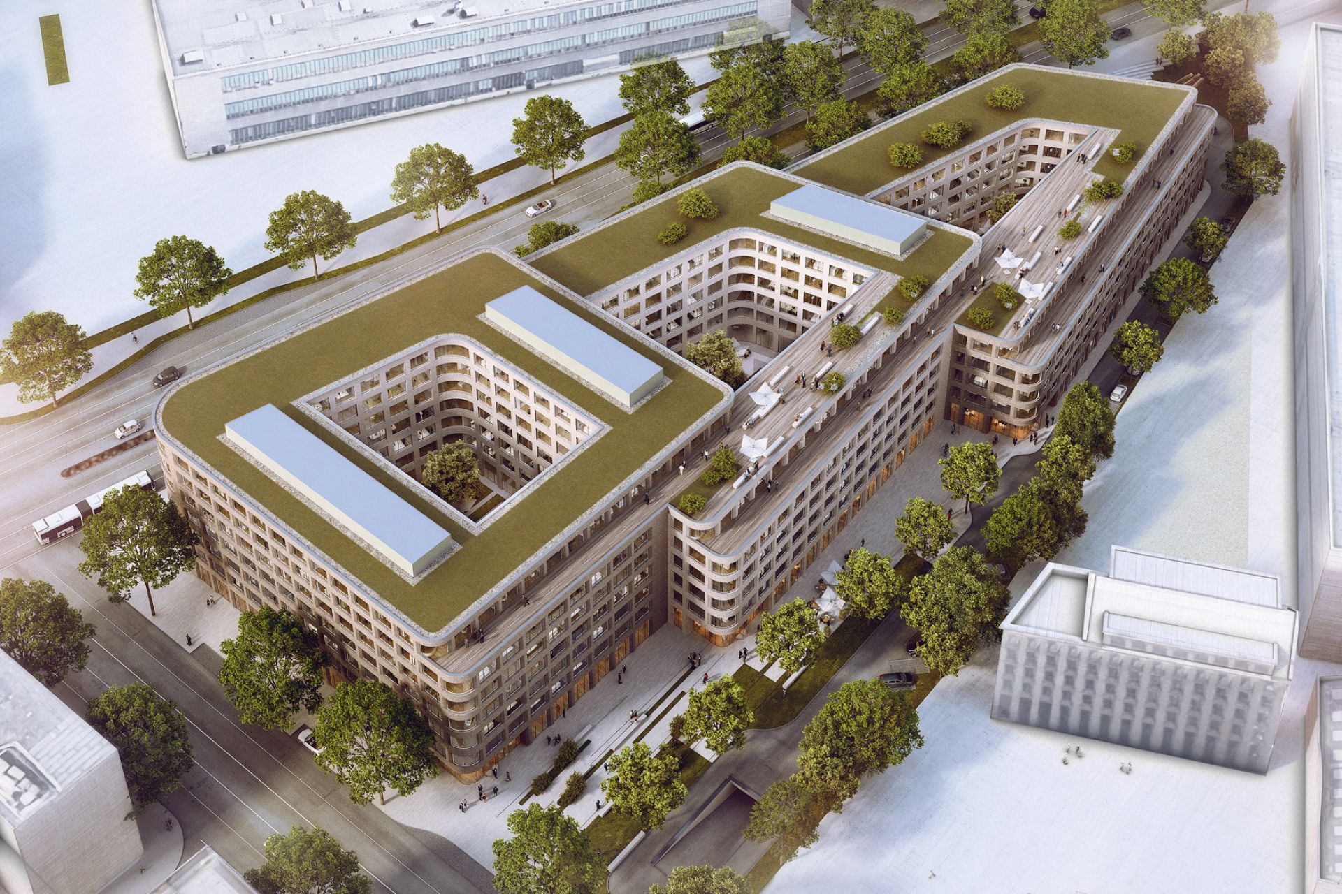 Bürogebäude LudwigErhardAllee Düsseldorf, Bürogebäude, LudwigErhardAllee Konzept3D 3D Bürogebäude LudwigErhardAllee Düsseldorf, Bürogebäude, LudwigErhardAllee Konzept3D 3D